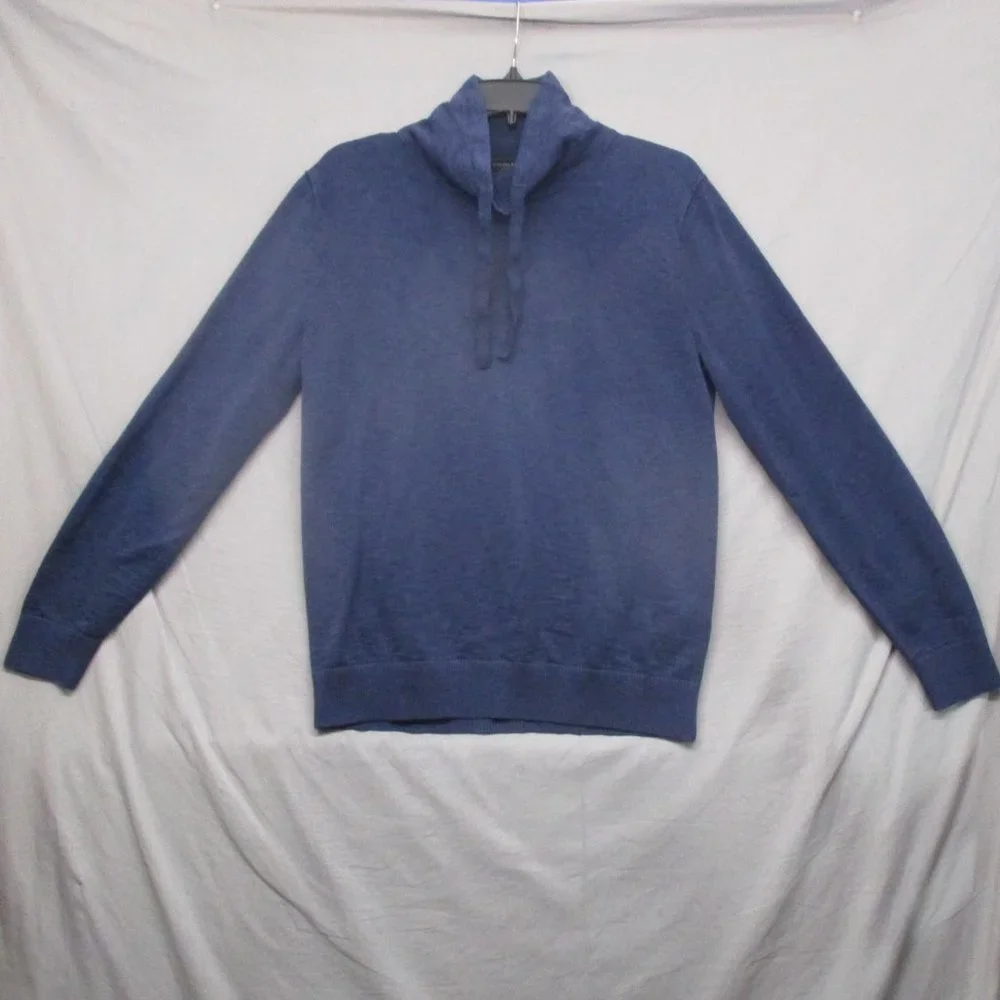 Banana Republic Long Sleeve Cowl Neck Shirt/Lightweight Sweater Blue Men Size M